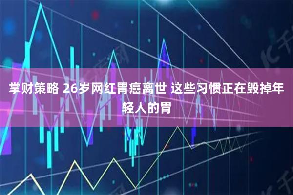 掌财策略 26岁网红胃癌离世 这些习惯正在毁掉年轻人的胃